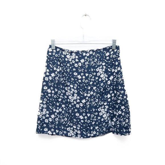 Free People Floral Mini Skirt Navy - Picture 2 of 6
